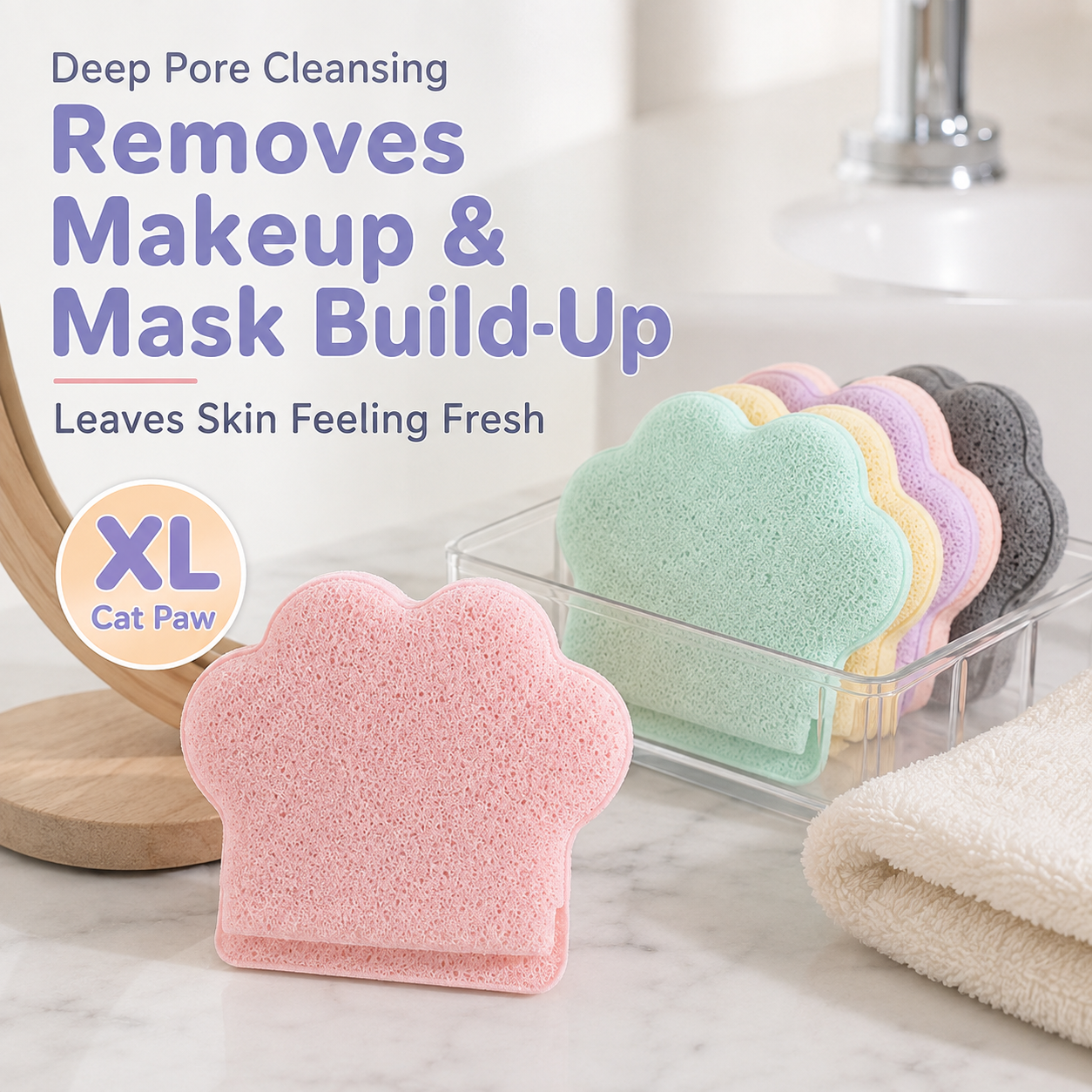Cat Paw Konjac Facial Cleansing Mitt